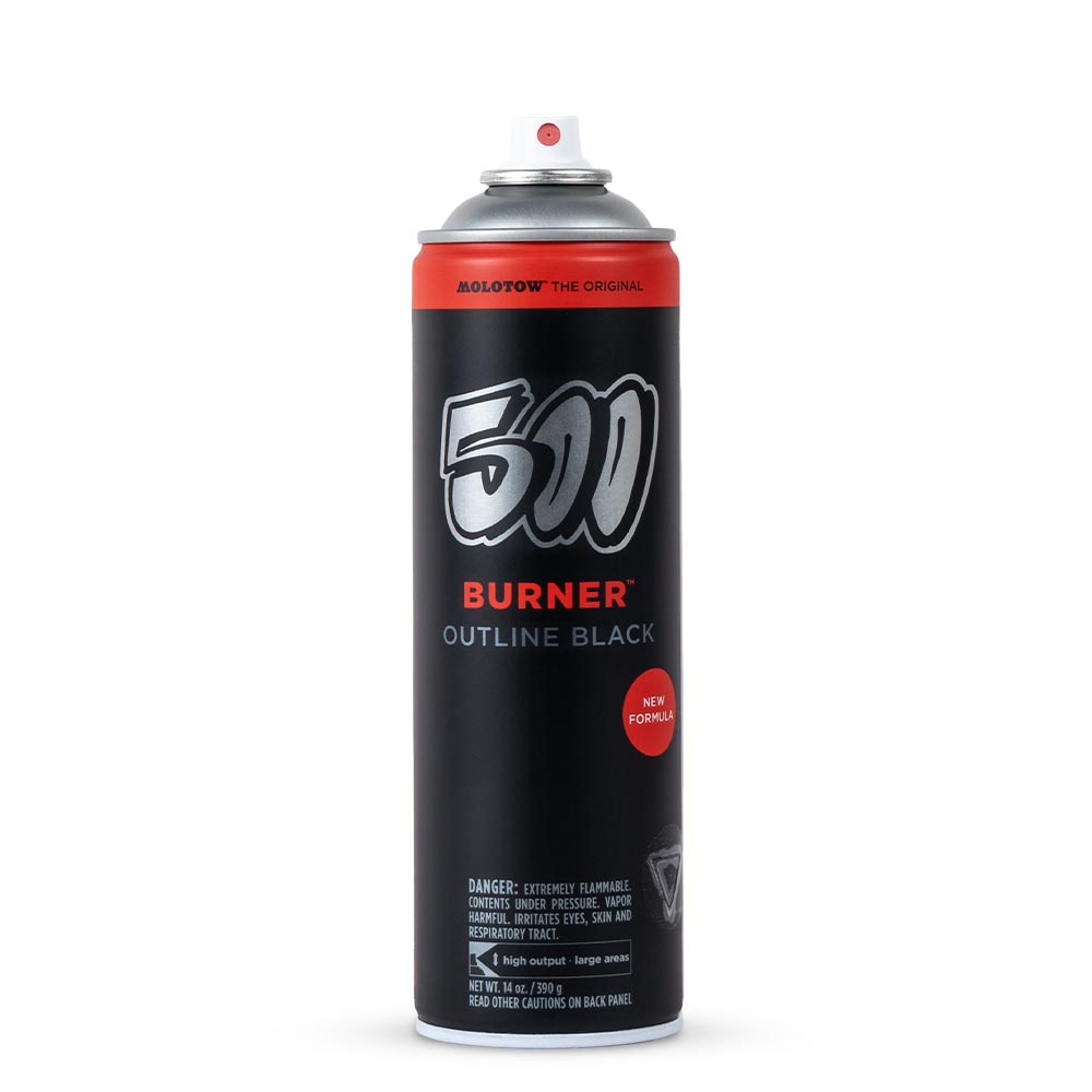 Bombe de peinture Burner Outline Black 500ml