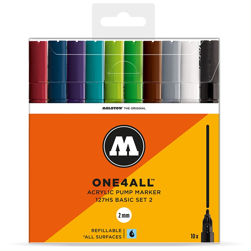 Clearbox 10 marqueurs One4All 127HS 2mm-Kit 2