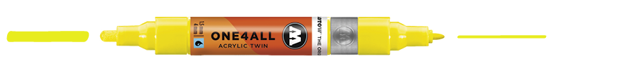 Marqueur ONE4ALL Twin #220 | Jaune néon fluo