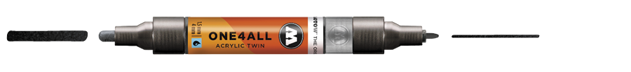 Marqueur ONE4ALL Twin #223 | Noir Métallique