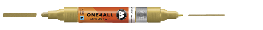 Marqueur ONE4ALL Twin #228 | Doré métallique