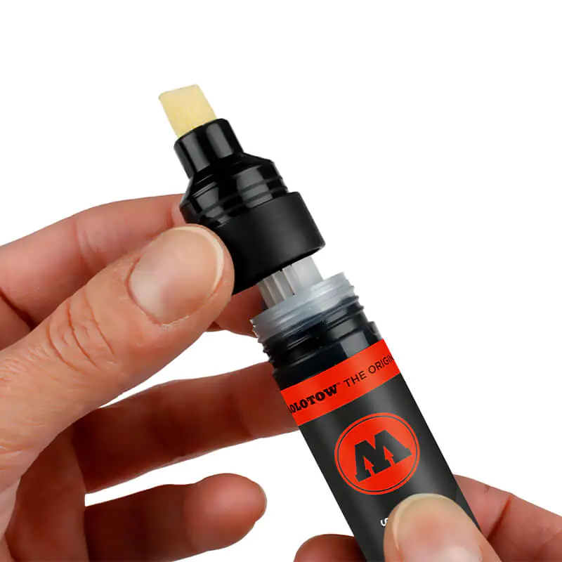 Pennarello Molotow CoversAll 460PI - Punta A Scalpello 15mm, Inchiostro Nero Coprente, Permanente E Ricaricabile - 2