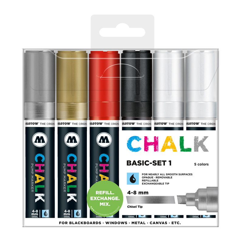 Clearbox marqueurs Chalk 4-8mm | Kit 1