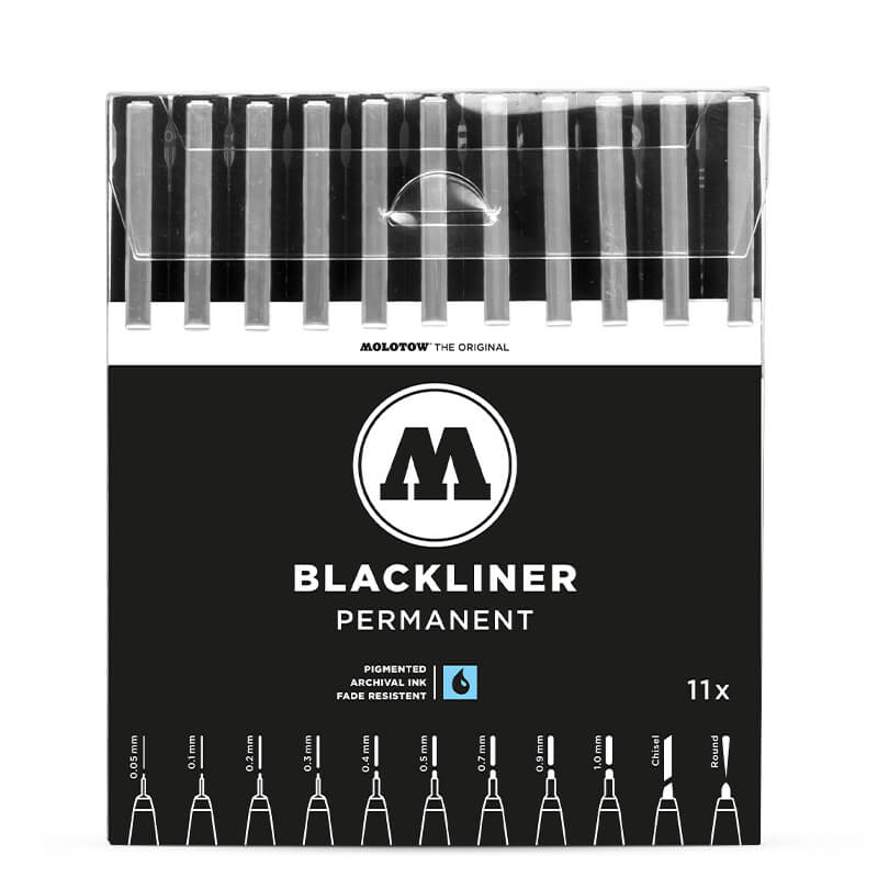 Pochette de 11 feutres techniques Blackliner
